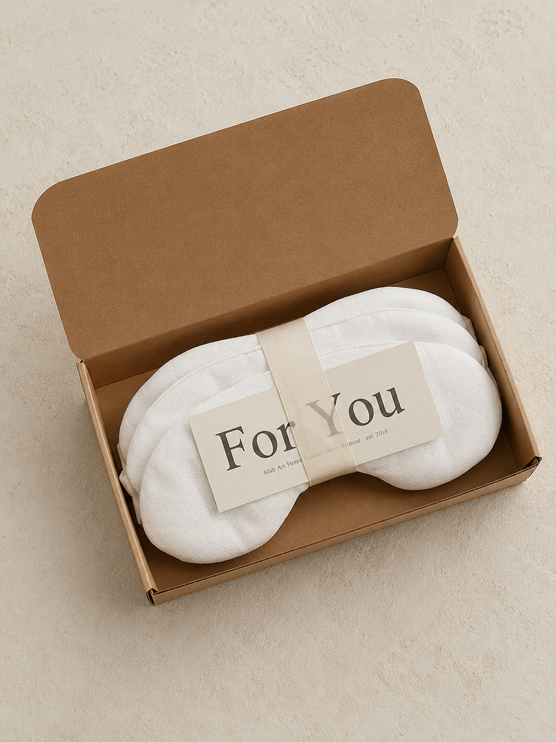 Linen Sleep Mask in White (Pack of 3)