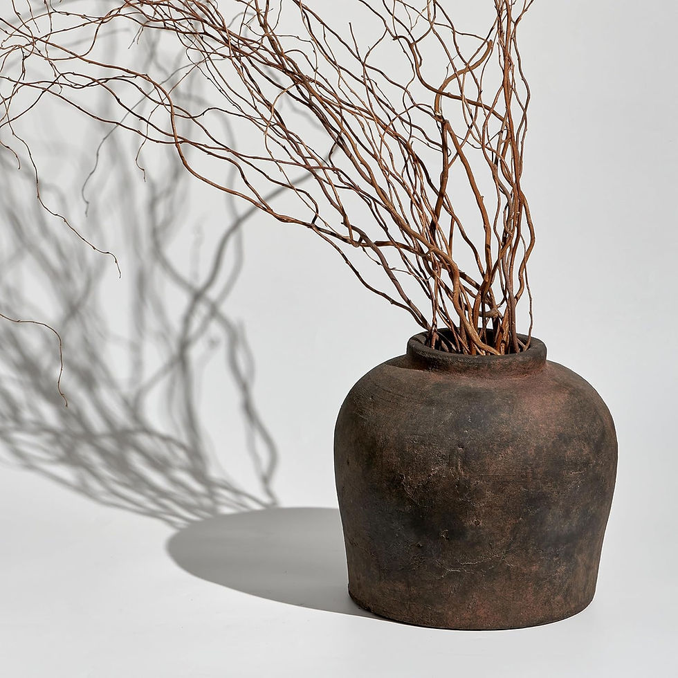 Thumbnail: Vela Vase Black Brown Blend D8.5" x H10"