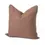 Thumbnail: Textured Linen Woven Throw Pillowcase Brown w/ Sleek Natural Piping