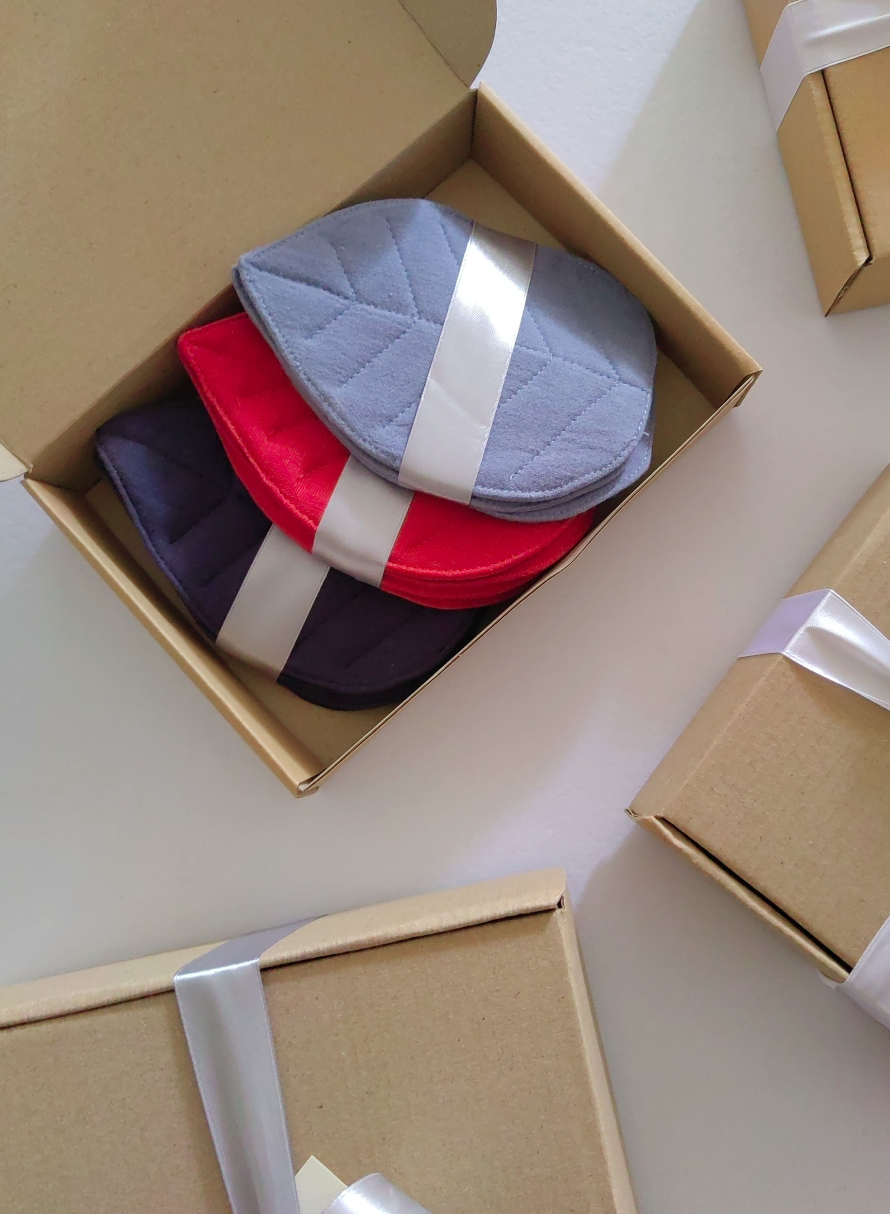 3 Sets of 4 Leaf Coasters Gift Set #005