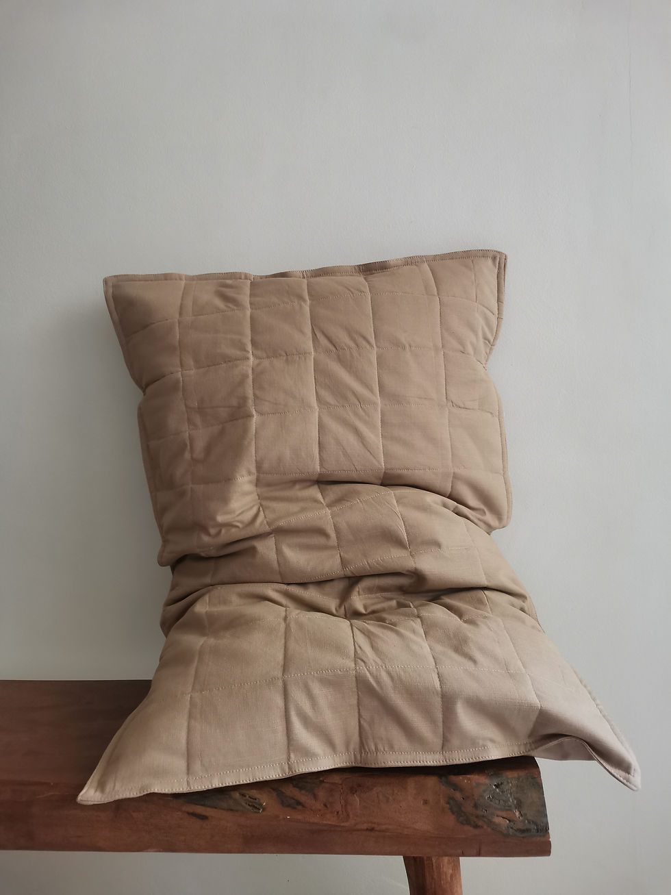 Thumbnail: Dela Mara Quilted Pillowcase Caramel