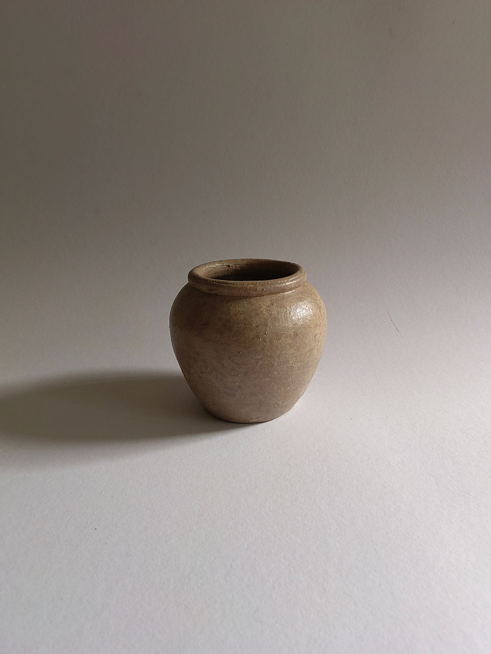 Thumbnail: Sienna Small Vase Warm Taupe H 5"