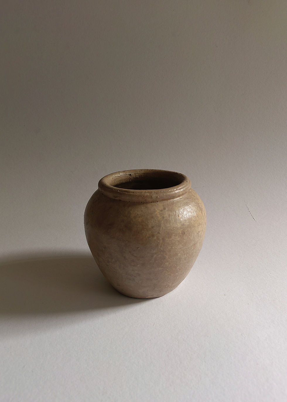 Thumbnail: Sienna Small Vase Warm Taupe H 5"