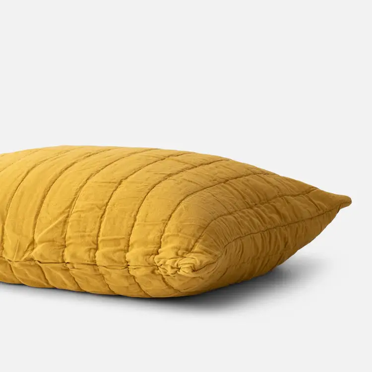 Thumbnail: Diana Linen Cotton Goldenrod Channeled Pillowcase