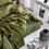 Thumbnail: Stonewashed Linen Moss Green Duvet Cover