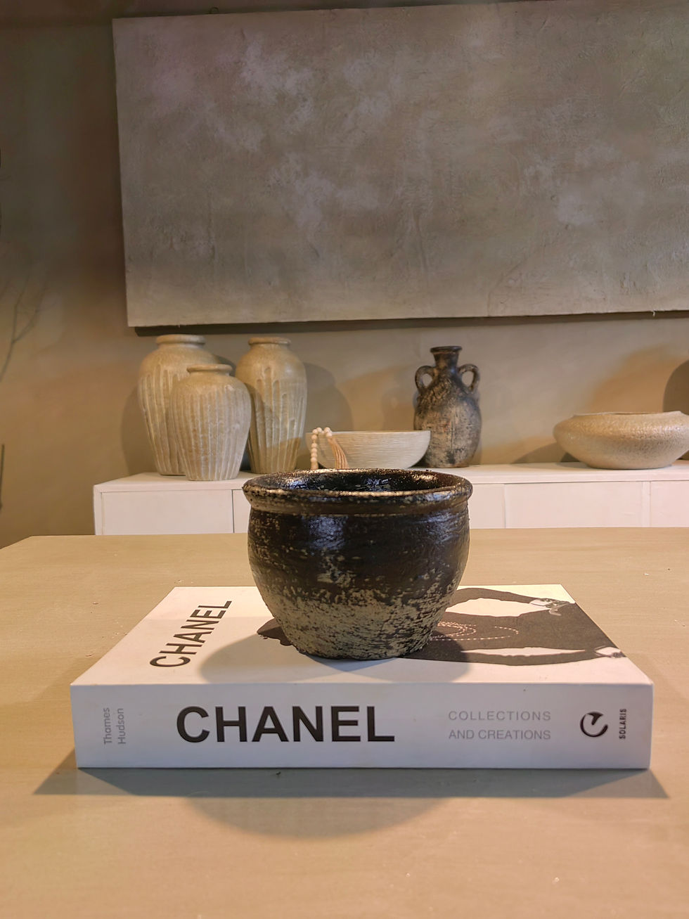 Thumbnail: Zevilna Small Vase Brown Blend H 5"