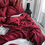 Thumbnail: Stonewashed Linen Burgundy Duvet Set