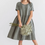 Thumbnail: Amelia Linen Dress with Sleeves (Gray)