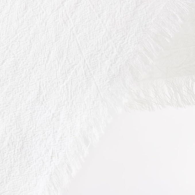 Thumbnail: Textured Ivory Cotton Linen Dinner Napkins Set of 6