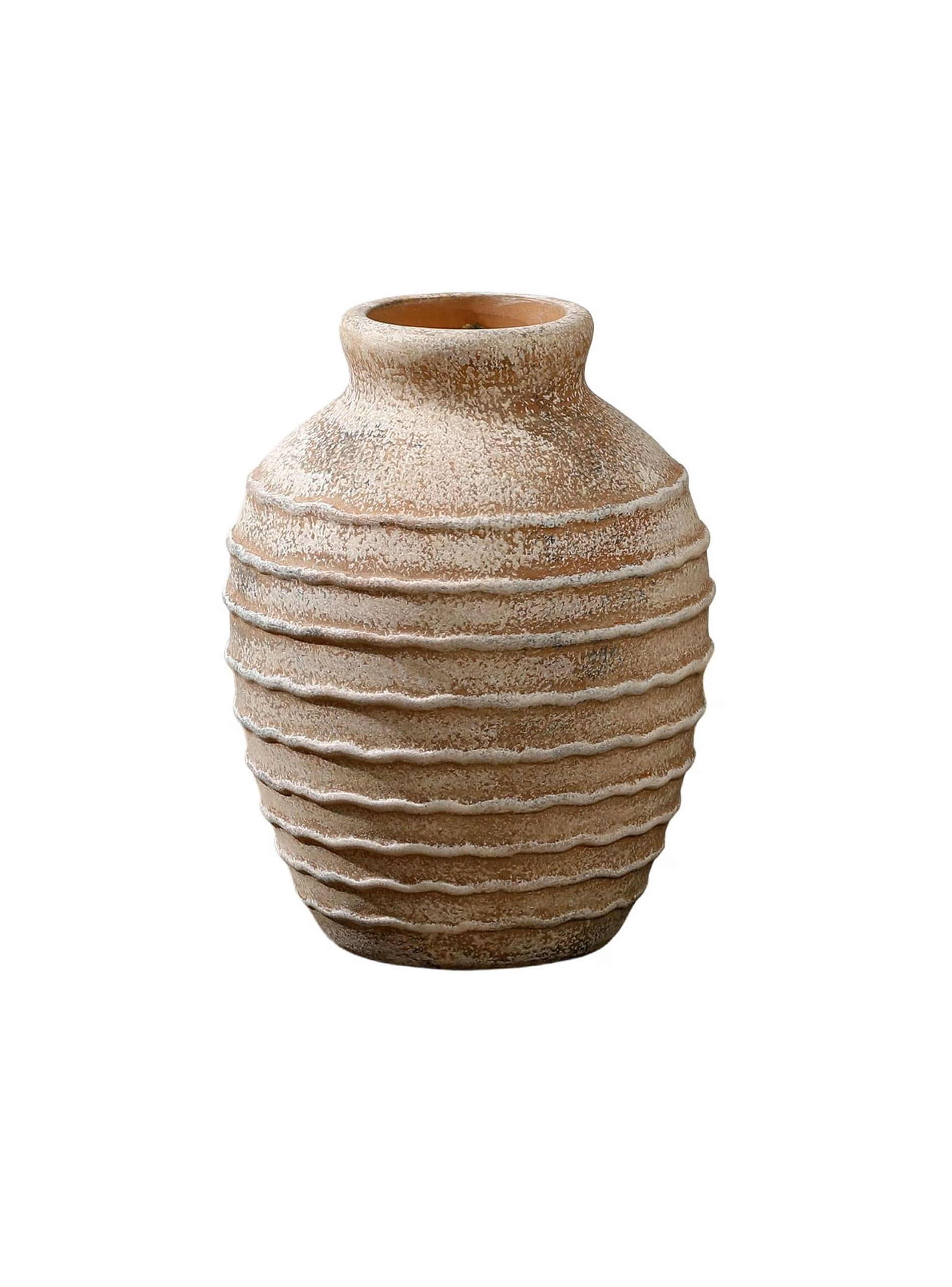 Rava Elita Textured Clay Vase – Taupe Blend 13” H x 15” D