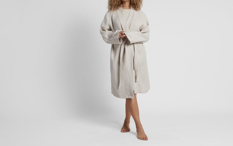 Thumbnail: Gauze Beige Flat Colar Unisex