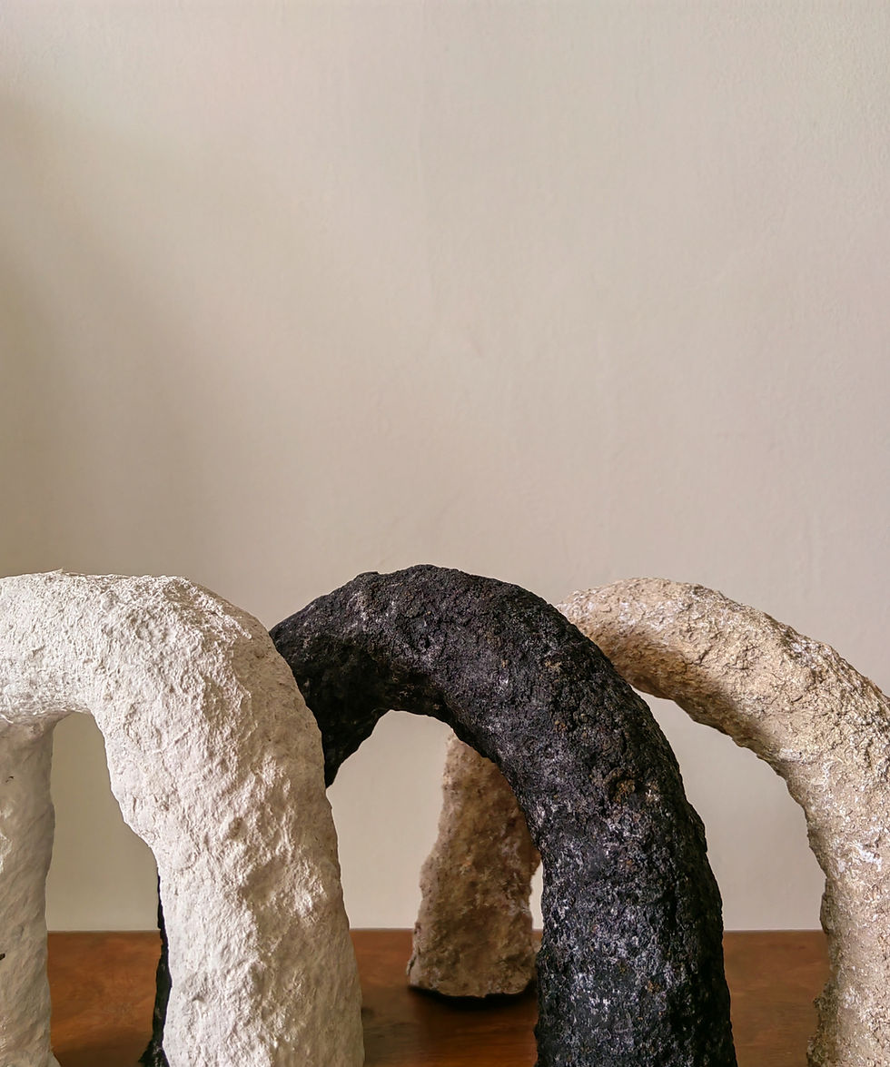 Thumbnail: U-Shape Decorative Object White Paper Mache