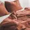 Thumbnail: Diana Linen Cotton Rust Duvet Cover