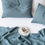 Thumbnail: Diana Linen Cotton Ash Blue Duvet Cover