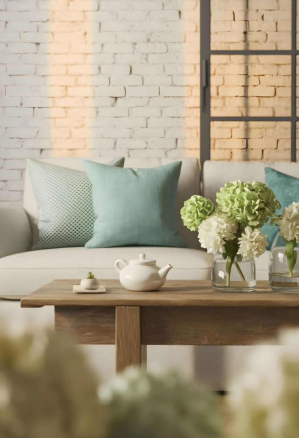 Thumbnail: Stonewashed Linen Cushion Cover Light Teal - Set of 2