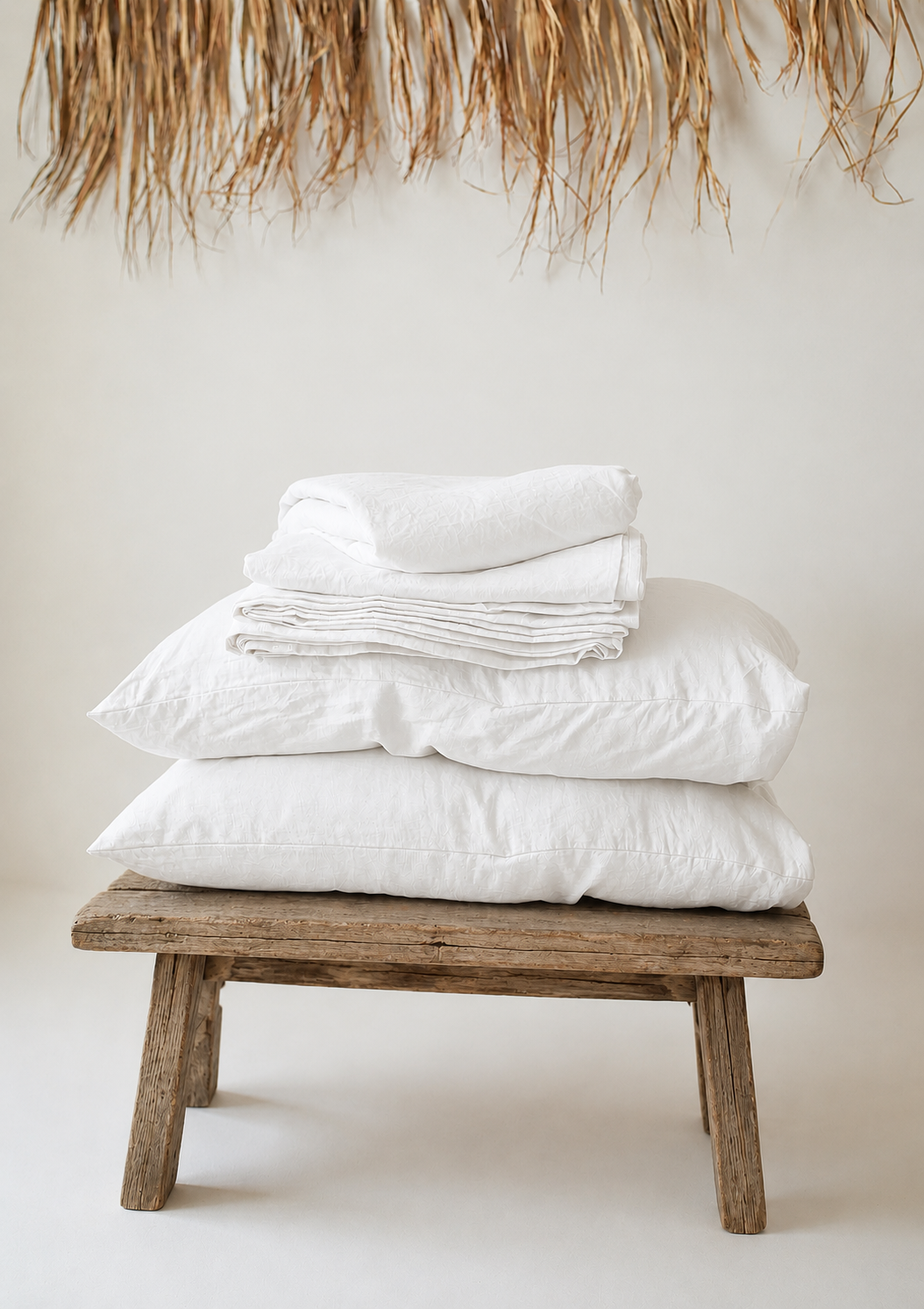 Dela Mara Linen Sheet Set in White