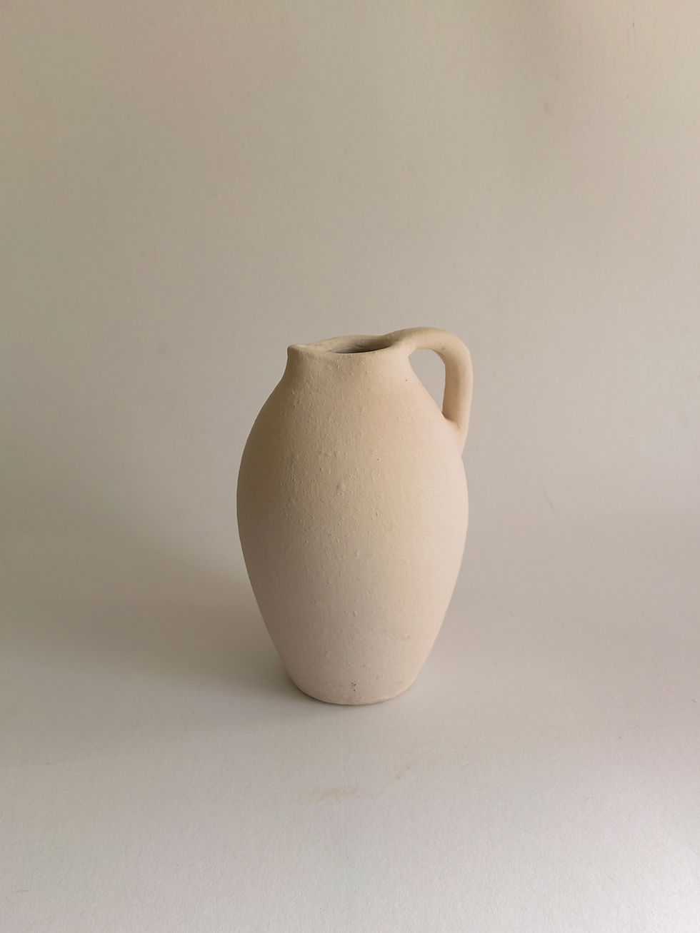 Thumbnail: Terrano Clay Pitcher Vessel  Ivory 9.5"H