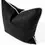 Thumbnail: Textured Linen Woven Throw Pillowcase Black w/ Sleek White Piping