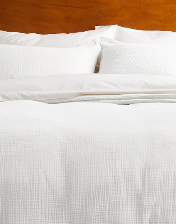 Thumbnail: Cloud Double Gauze Pillowcases White (Set of 2)