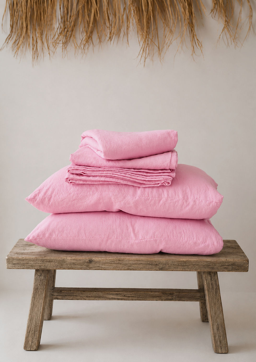 Thumbnail: Dela Mara Linen Fitted Sheet in Pink