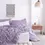 Thumbnail: Wrinkle Duvet Cover Set Linen Cotton Blend Lilac (3-Piece)
