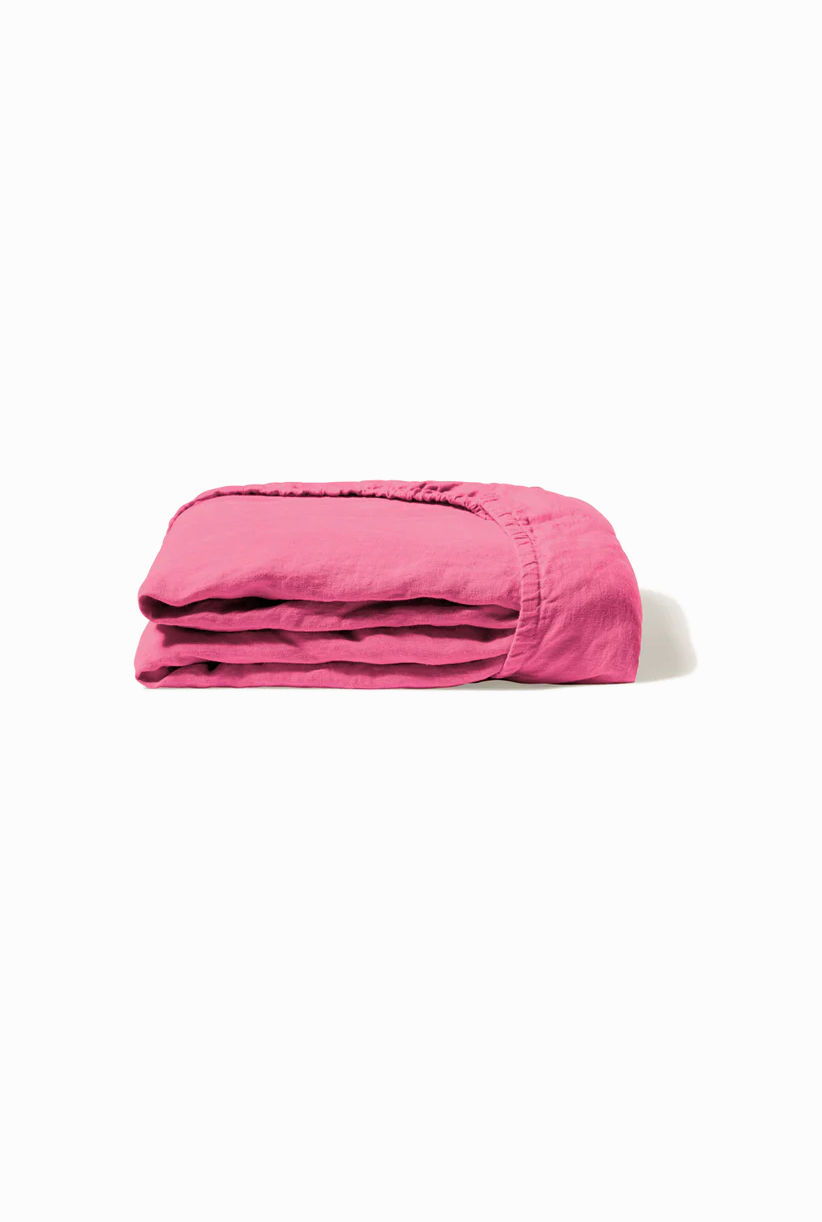 Thumbnail: Soft Linen Bubble Gum Pillowcases (Set of 2)
