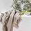 Thumbnail: Solena Natural Wool Linen Blend  Throw Blanket with Fringe