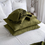 Thumbnail: Stonewashed Linen Moss Green Duvet Cover