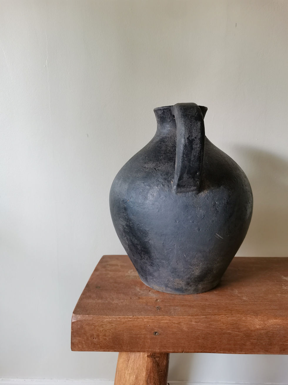 Thumbnail: Gabila Smoked Black Clay Jar (Rustic/Vintage/Hand Finish)
