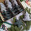 Thumbnail: Linen Tree Ornaments Black Stripe & Dark Green Star (Pack of 18)