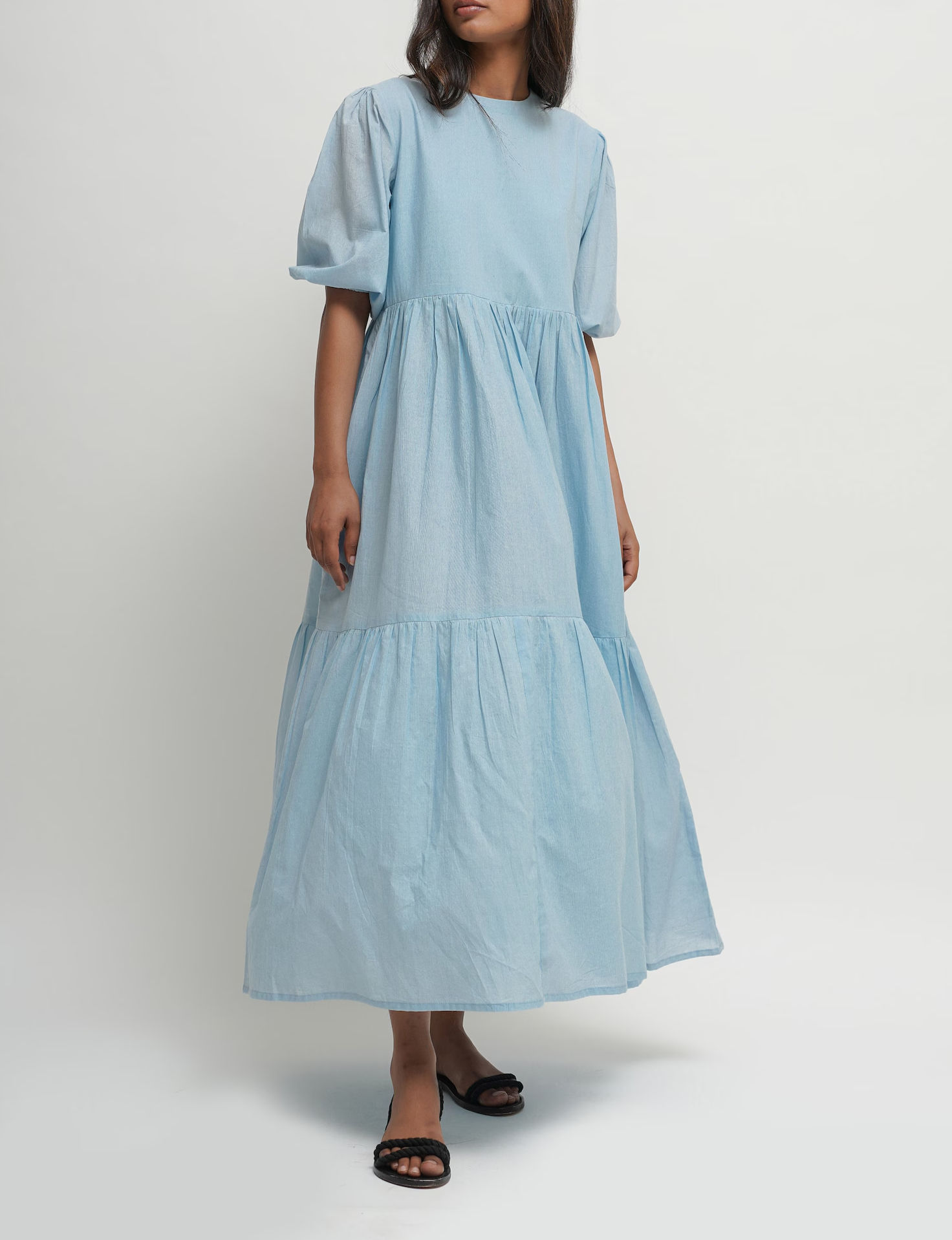 MELUNA Oversized Midi Dress - Light Blue