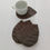Thumbnail: Double Sided Linen Leaf Coasters Chacoal Gray