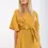 Thumbnail: Belova Bell Sleeve Wrap Dress in Mustard