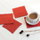 Thumbnail: Double Sided Linen Coasters Red