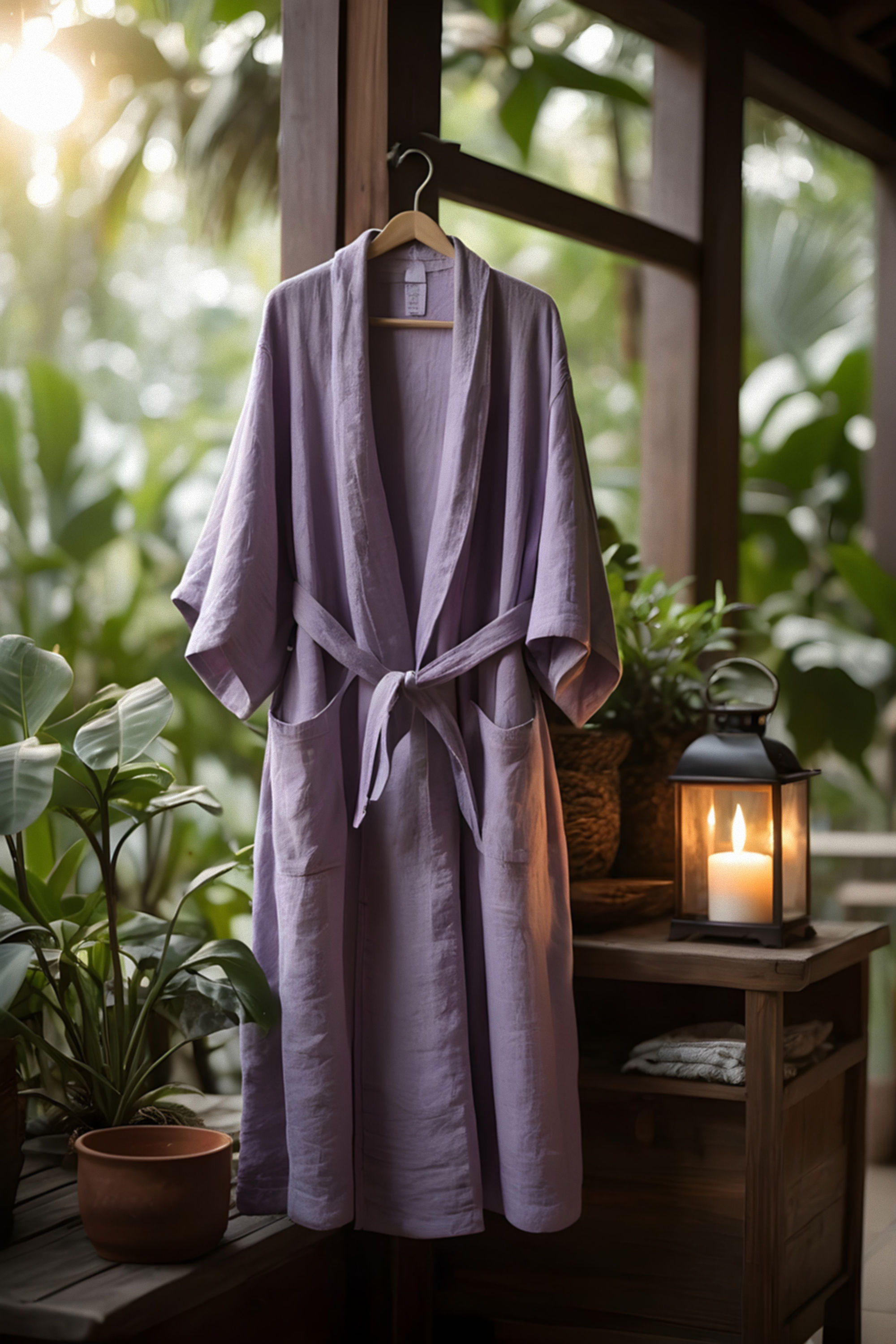 CalmWear Wrap Robe Mauve