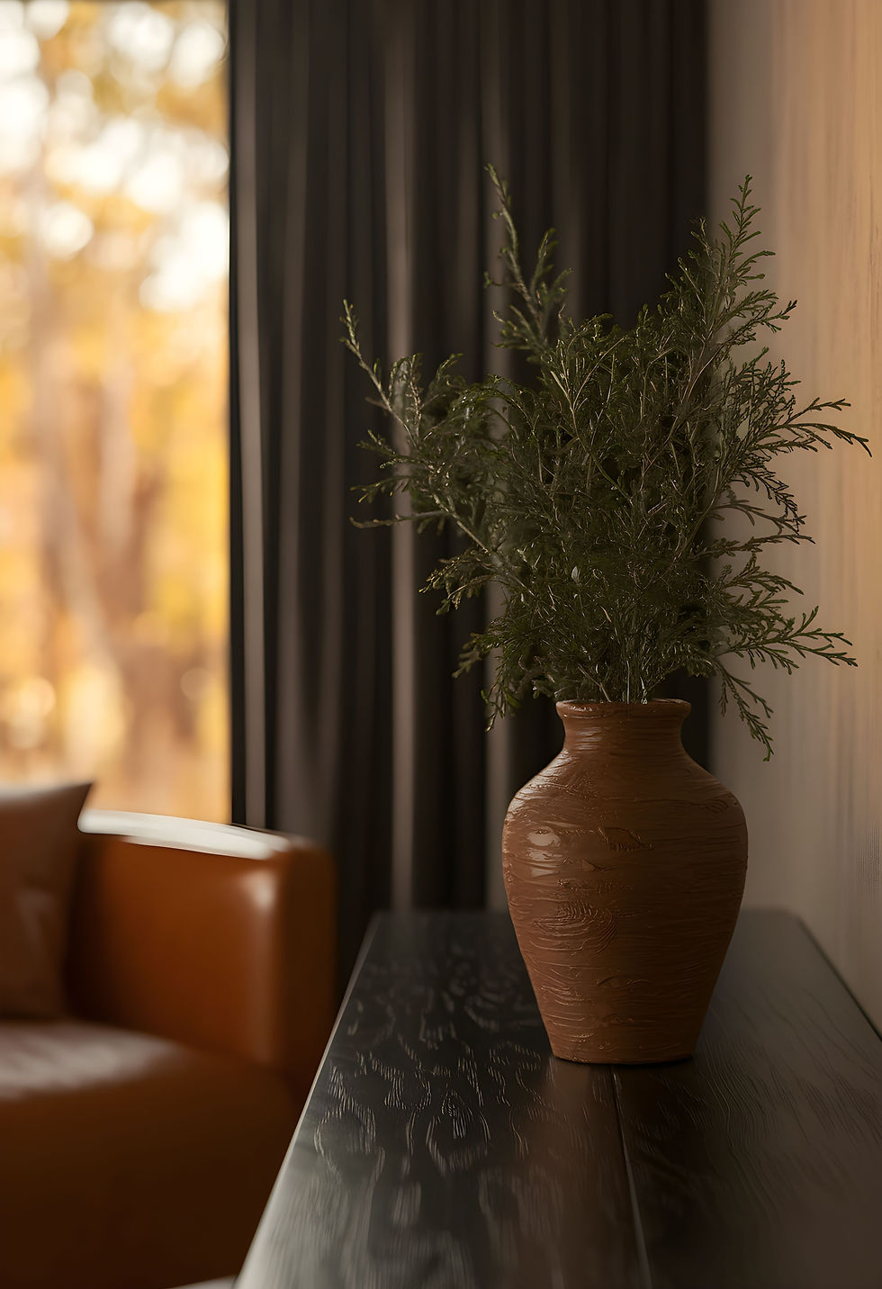 Terracotta Sevina Vase 10"H x 7.5"D