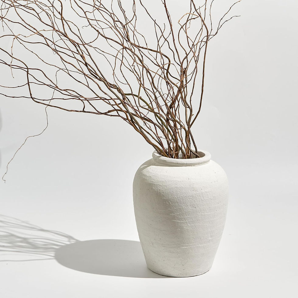 Thumbnail: Silva Vase – Beige White Blend D9" x H10"