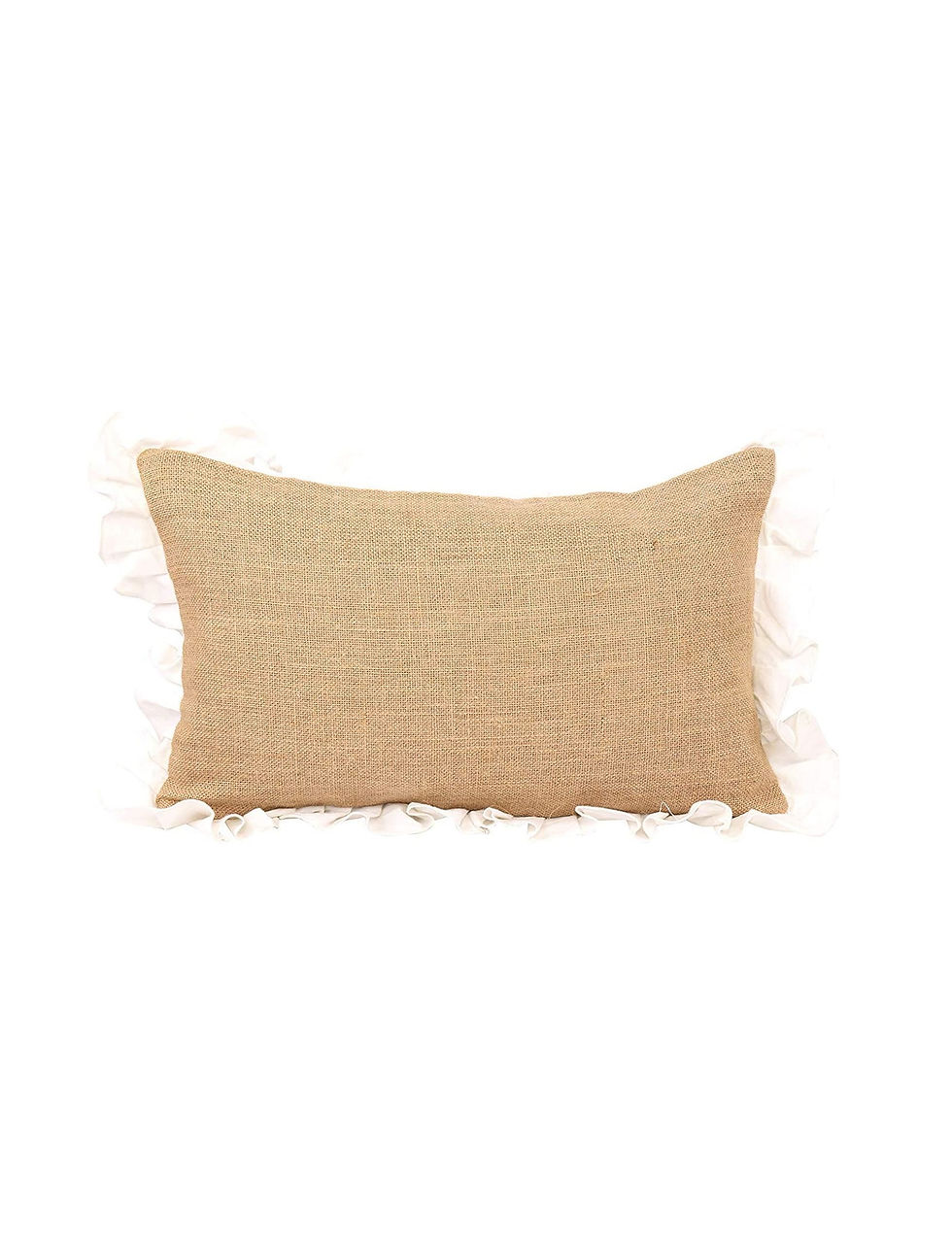 Muli Ruffled Burlap Lumbar Pillowcase (Set of 2)