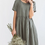 Thumbnail: Amelia Linen Dress with Sleeves (Gray)