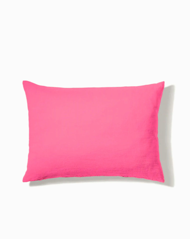 Soft Linen Bubble Gum Pillowcases (Set of 2)