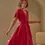 Thumbnail: Berry Red Bonila Linen Dress