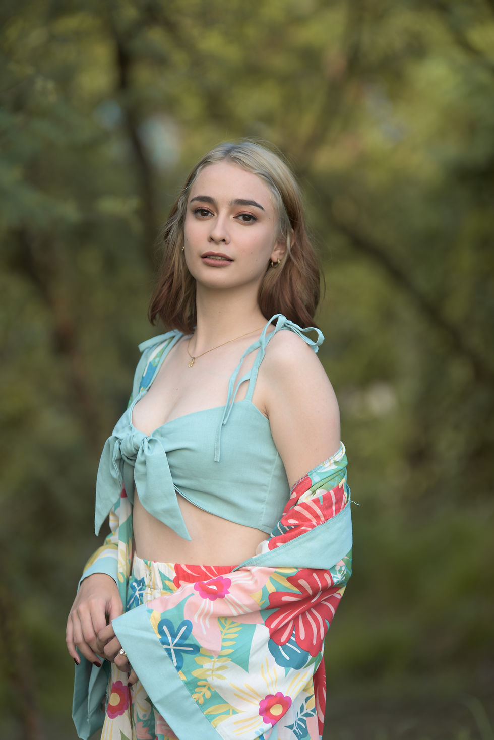 Thumbnail: LUNA Kimono Cover-up, Bralette, Pants 3 piece Coordinates