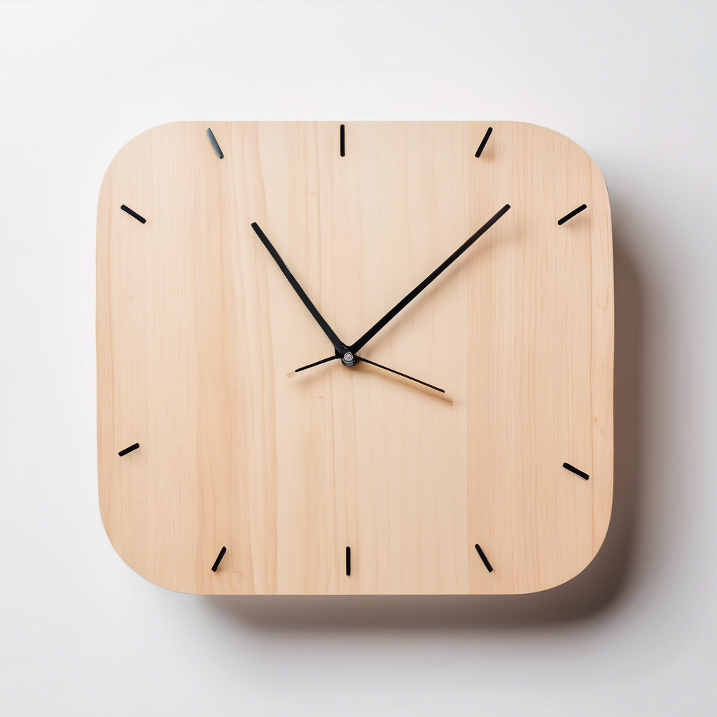 Minimalist Wooden Wall Clock