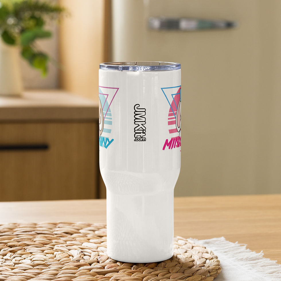 Thumbnail: 80's Retro Jinx and Minx Travel mug with handle