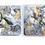 Thumbnail: Coaster Set 9 (white, black, silver, and gold marble effect 2)