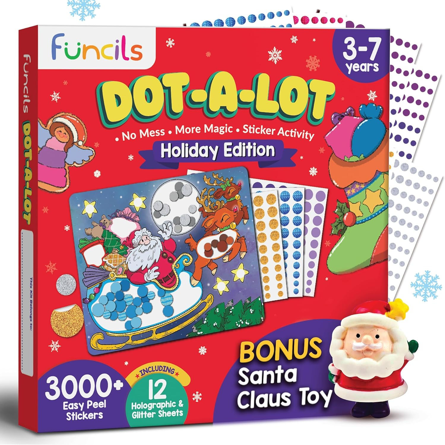 Christmas Special - Dot Stickers for Toddlers, Holiday Theme Dot Art Activity fo