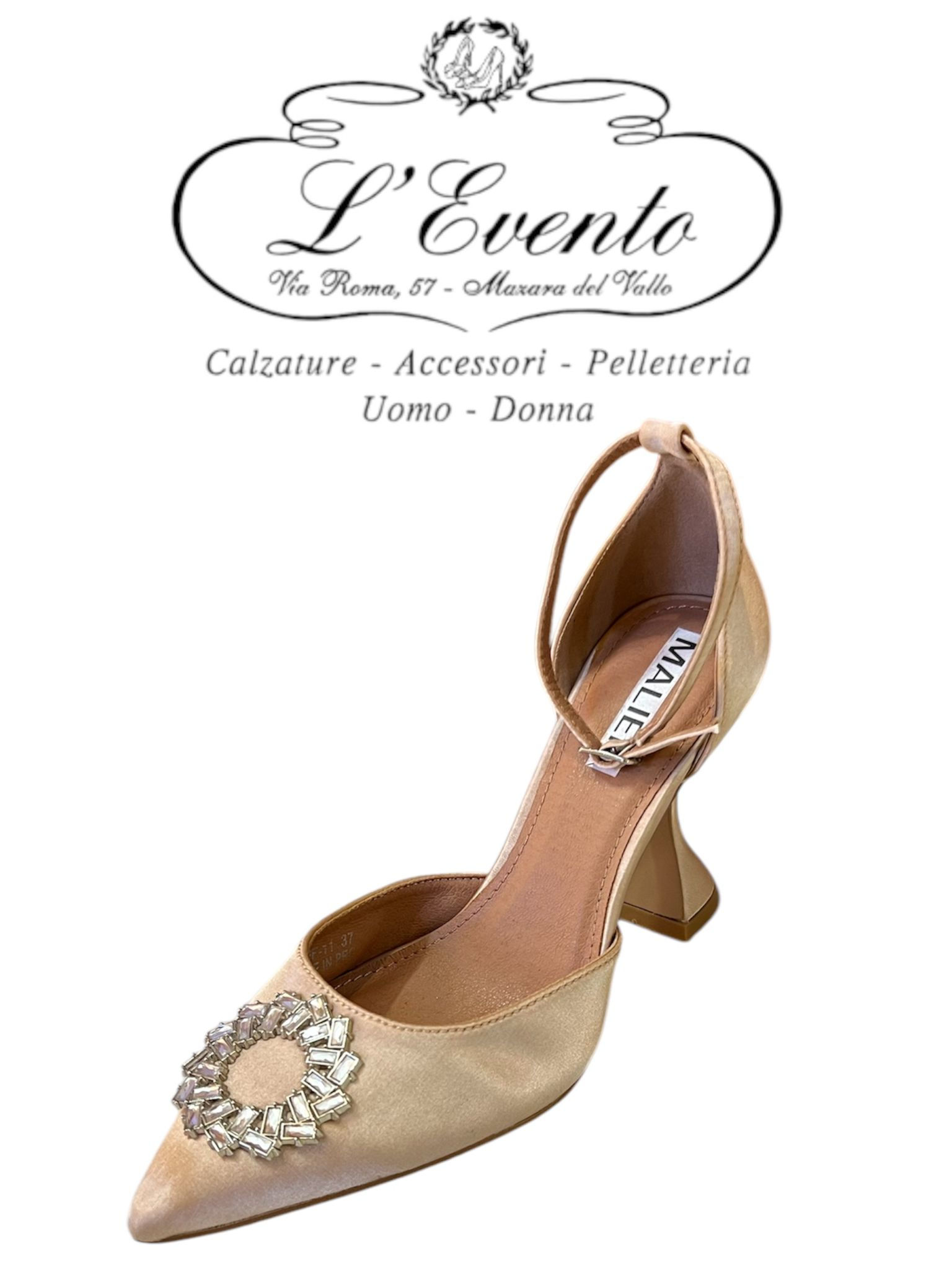 Scarpa elegante,tacco 70,beige prezzo  scontato