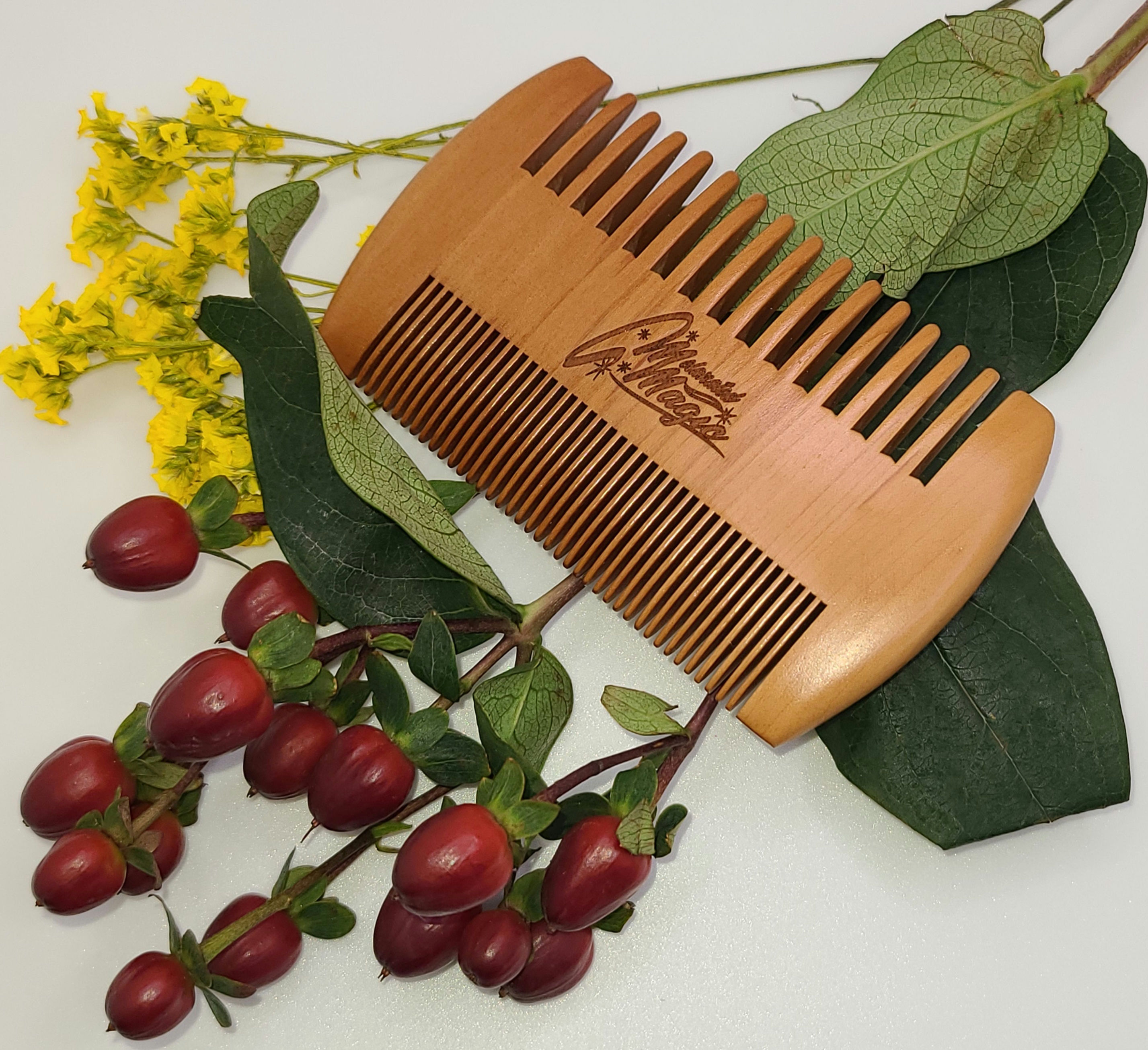 Melanated Magic Wooden Beard Comb