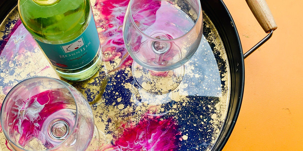 NEW FARM - MK Cafe - Resin Decorated Drinks Tray