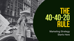 Marketing Strategy Starts Here: The 40/40/20 Rule